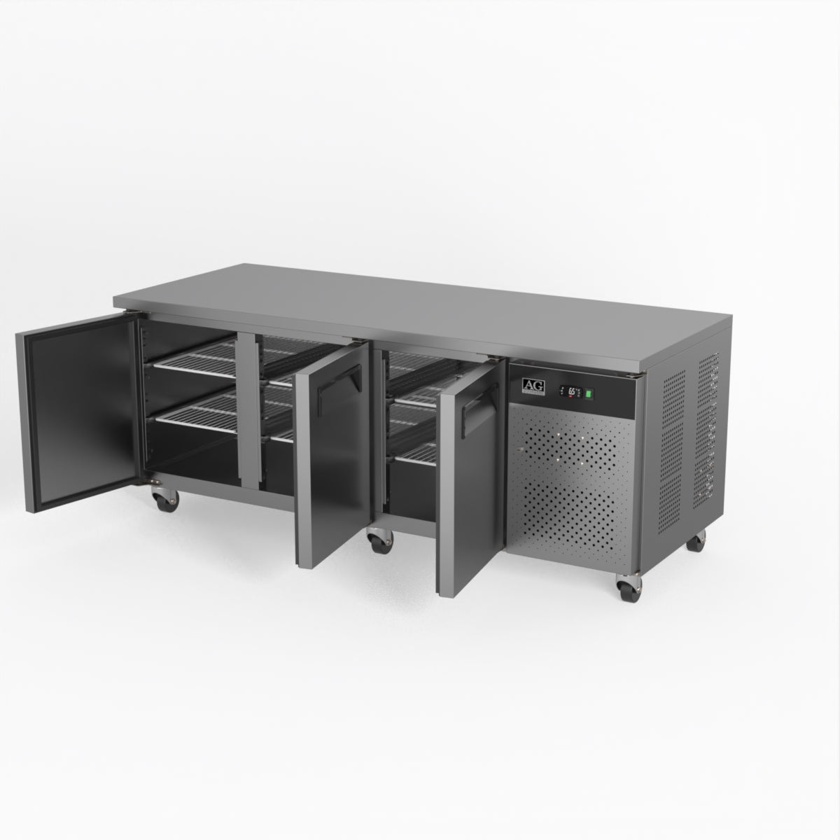 AG Three Door Commercial Worktop / Under Bench Fridge 800mm Depth PAX3100TN