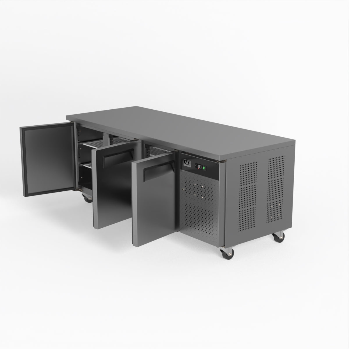 AG Three Door Commercial Worktop / Under Bench Fridge 800mm Depth PAX3100TN