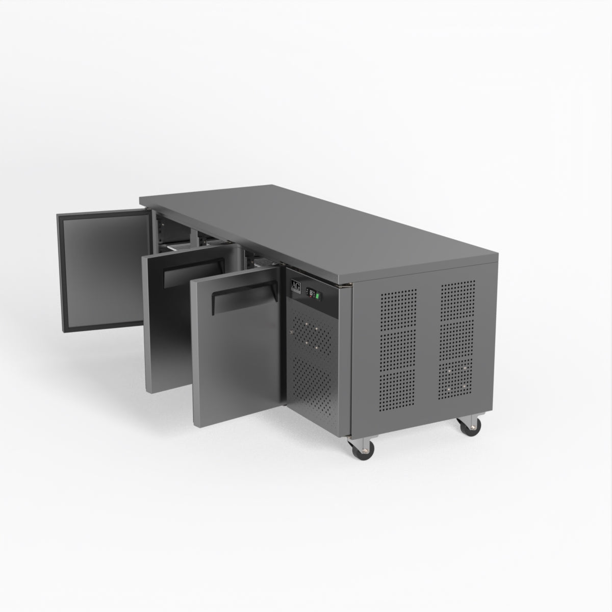 AG Three Door Commercial Worktop / Under Bench Fridge 800mm Depth PAX3100TN
