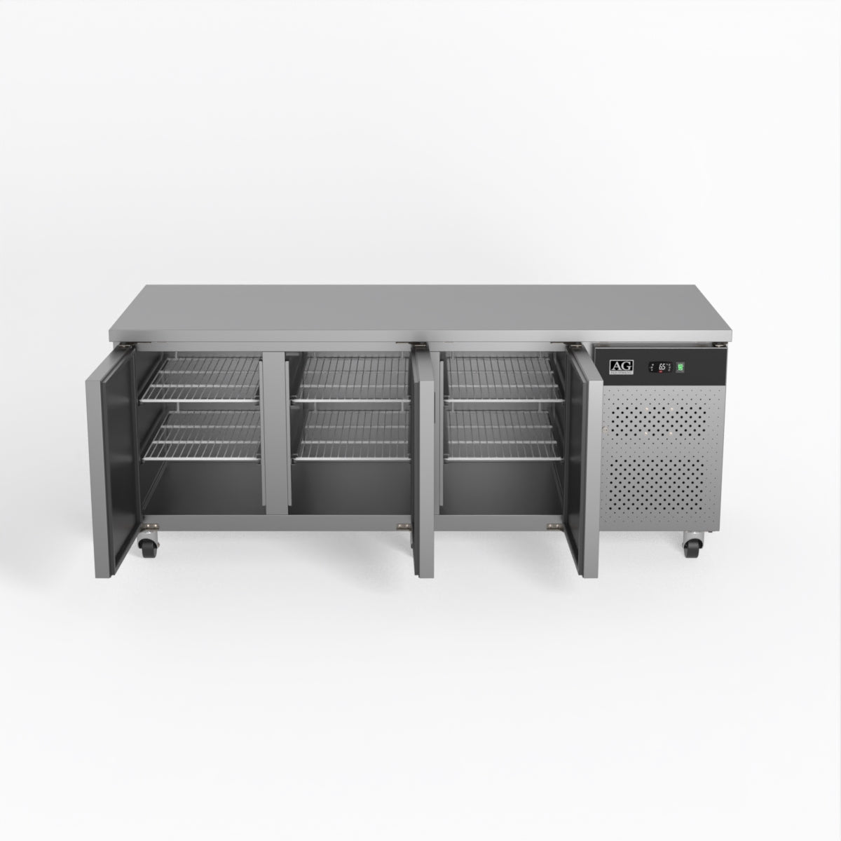 AG Three Door Commercial Worktop / Under Bench Fridge 800mm Depth PAX3100TN