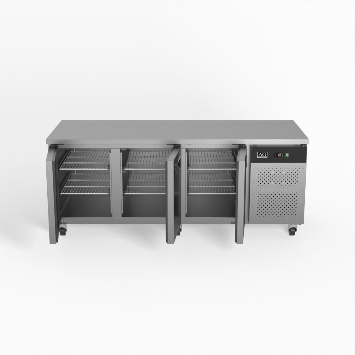 AG Three Door Commercial Worktop / Under Bench Fridge 800mm Depth PAX3100TN