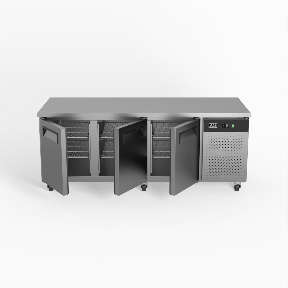 AG Three Door Commercial Worktop / Under Bench Fridge 800mm Depth PAX3100TN