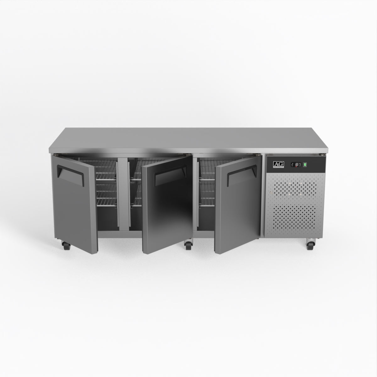 AG Three Door Commercial Worktop / Under Bench Fridge 800mm Depth PAX3100TN