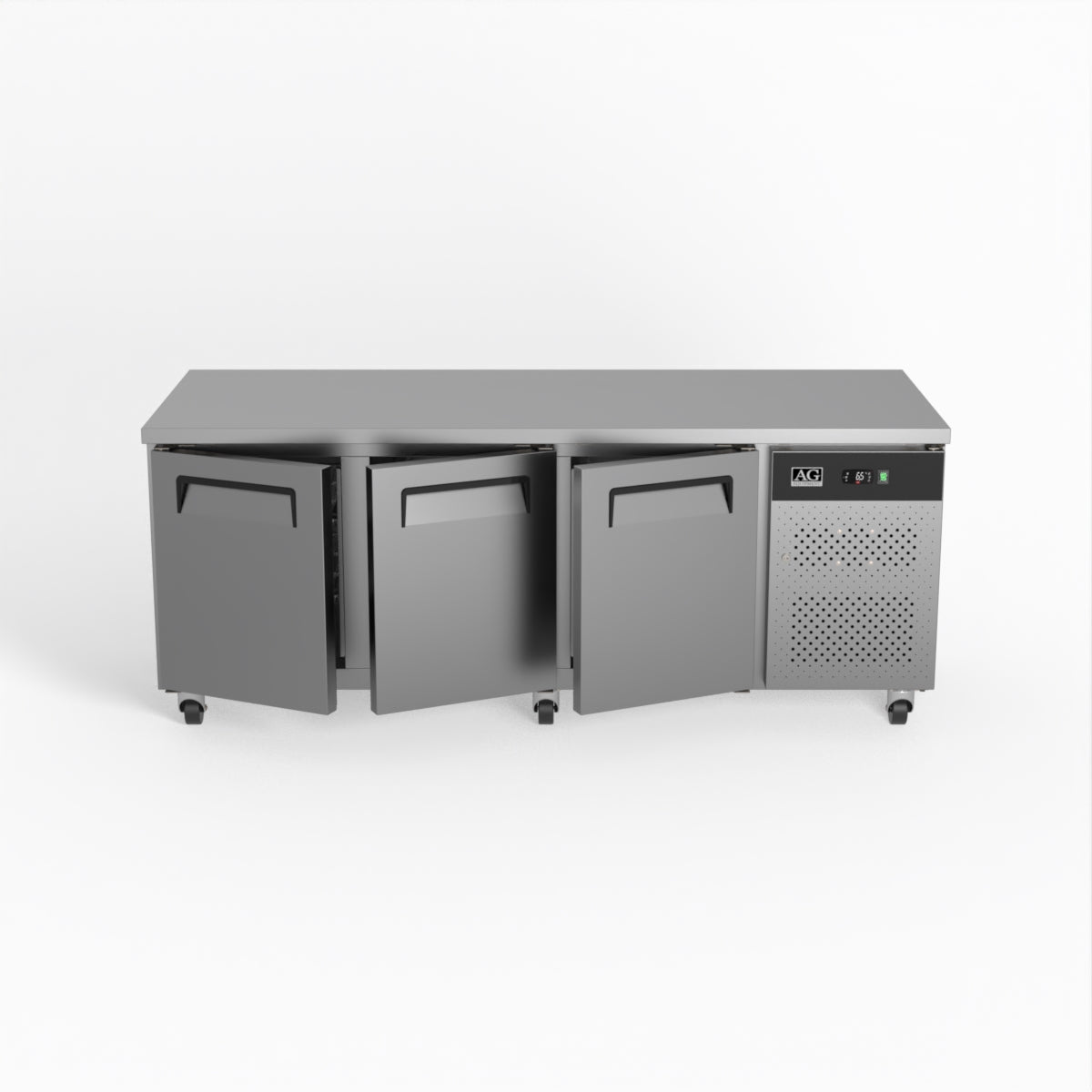 AG Three Door Commercial Worktop / Under Bench Fridge 800mm Depth PAX3100TN
