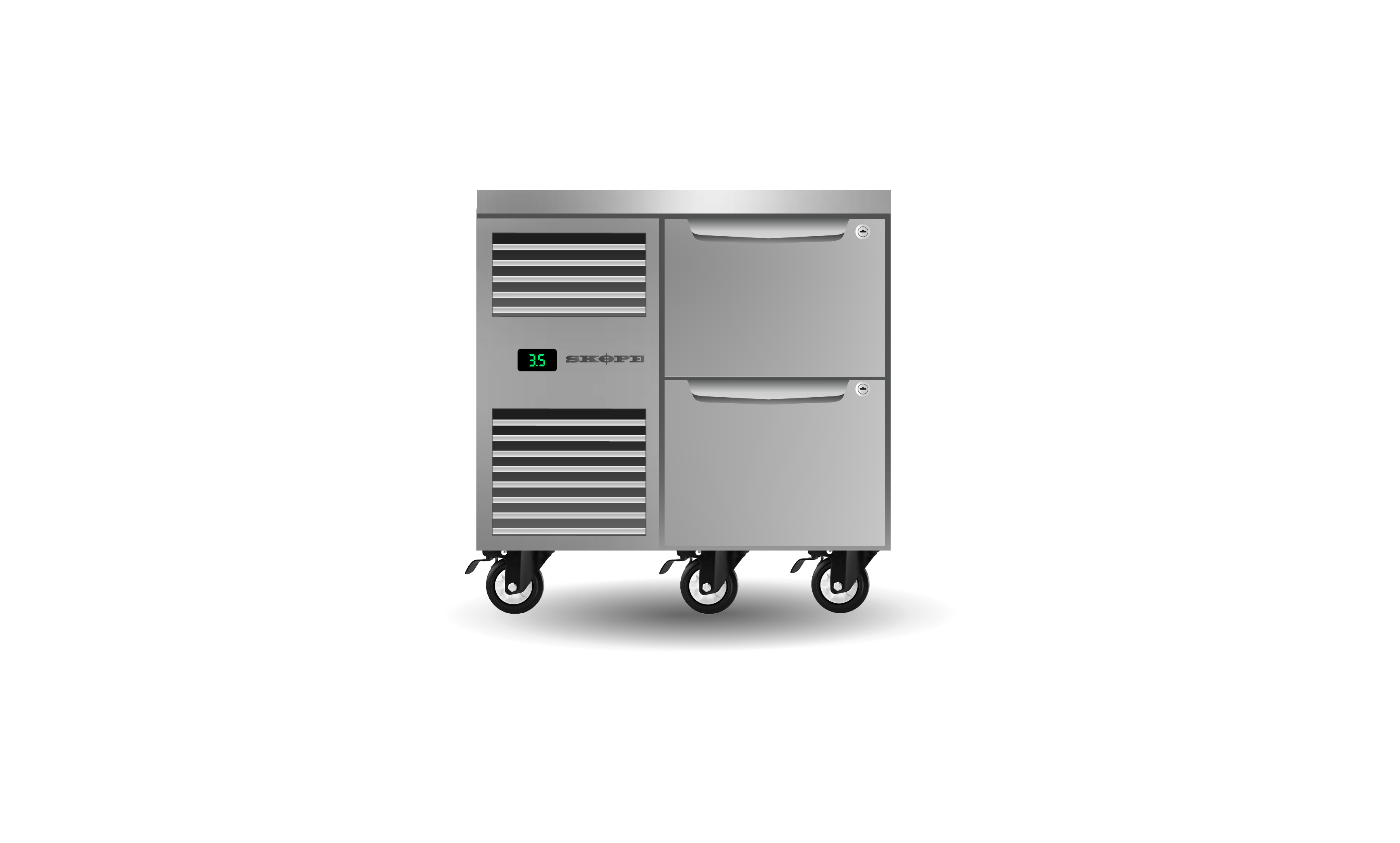 Skope ProSpec Two Drawer One Bay Underbench GN 1/1 Fridge 126L - PG11.UBR.1.D2