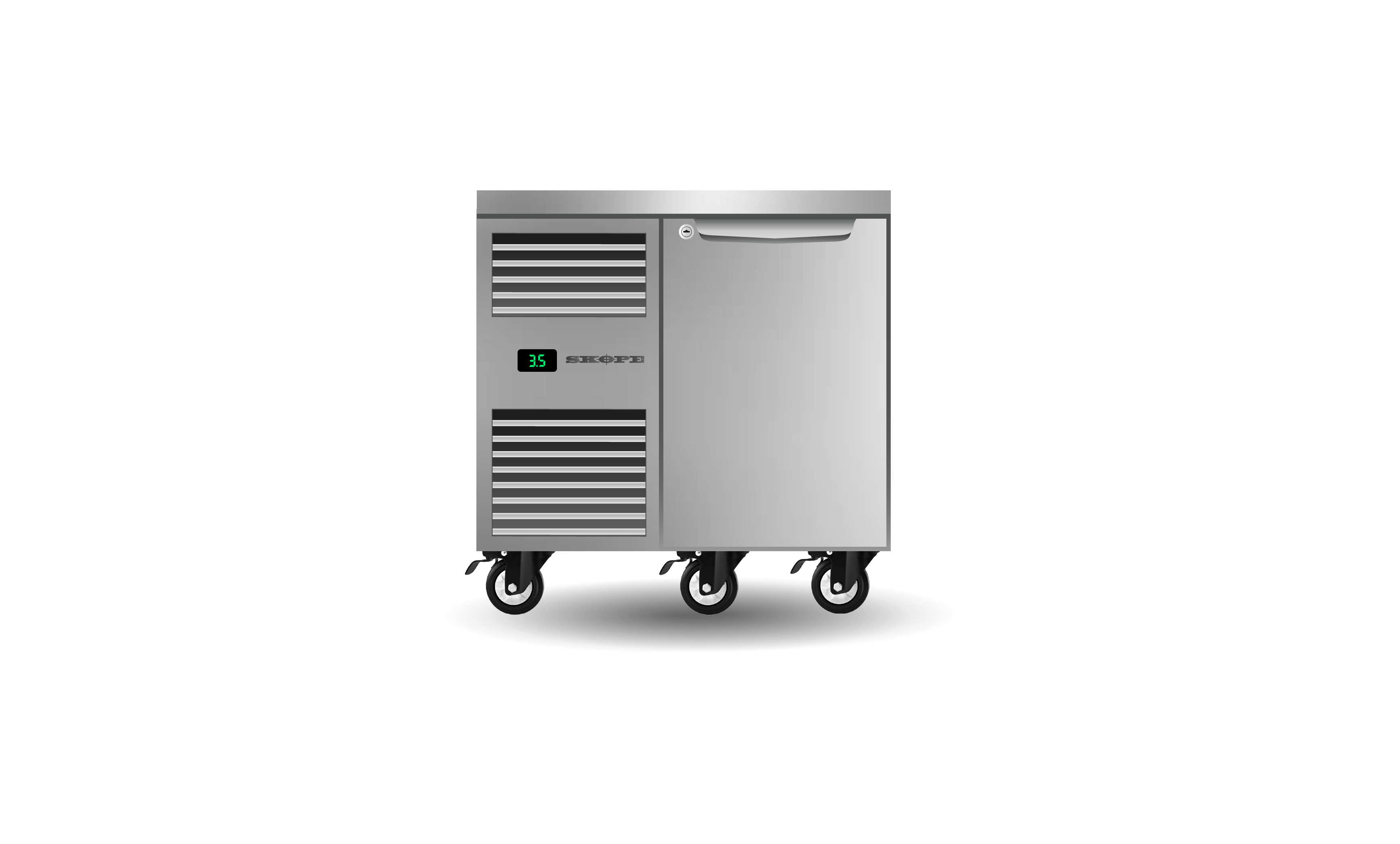 Skope ProSpec One Solid Door Underbench GN 1/1 Fridge 126L - PG11.UBR.1.SD