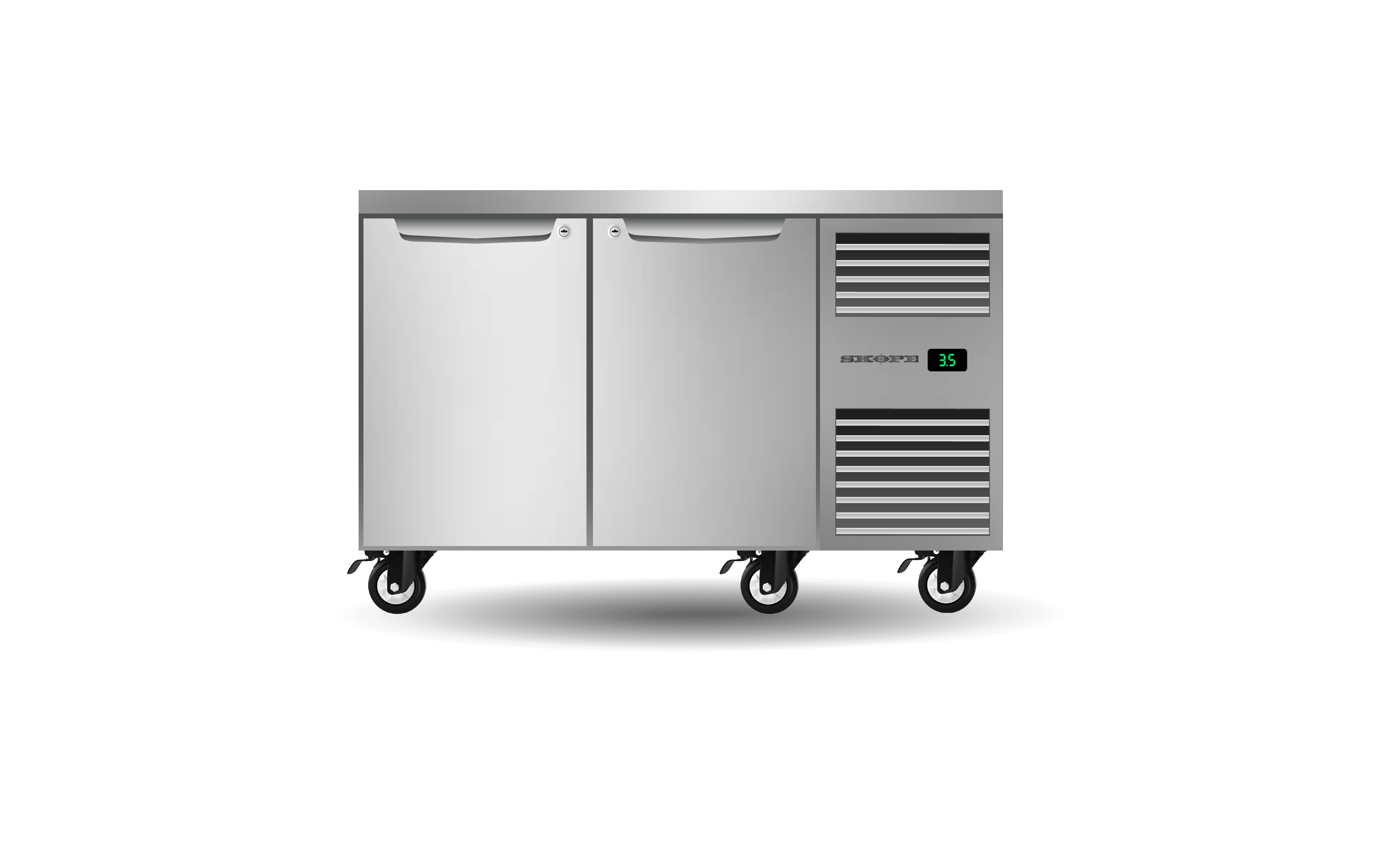 Skope ProSpec Two Solid Door Underbench GN 1/1 Right Hand Fridge 288L - PG11.UBR.2.SD.RH