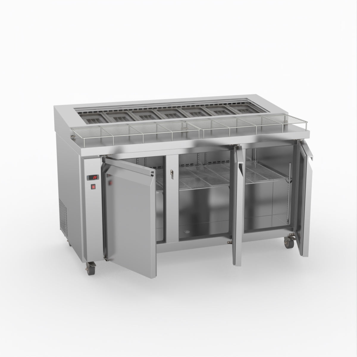 Thermaster Three Door Deluxe Pizza Prep Bench PWB150