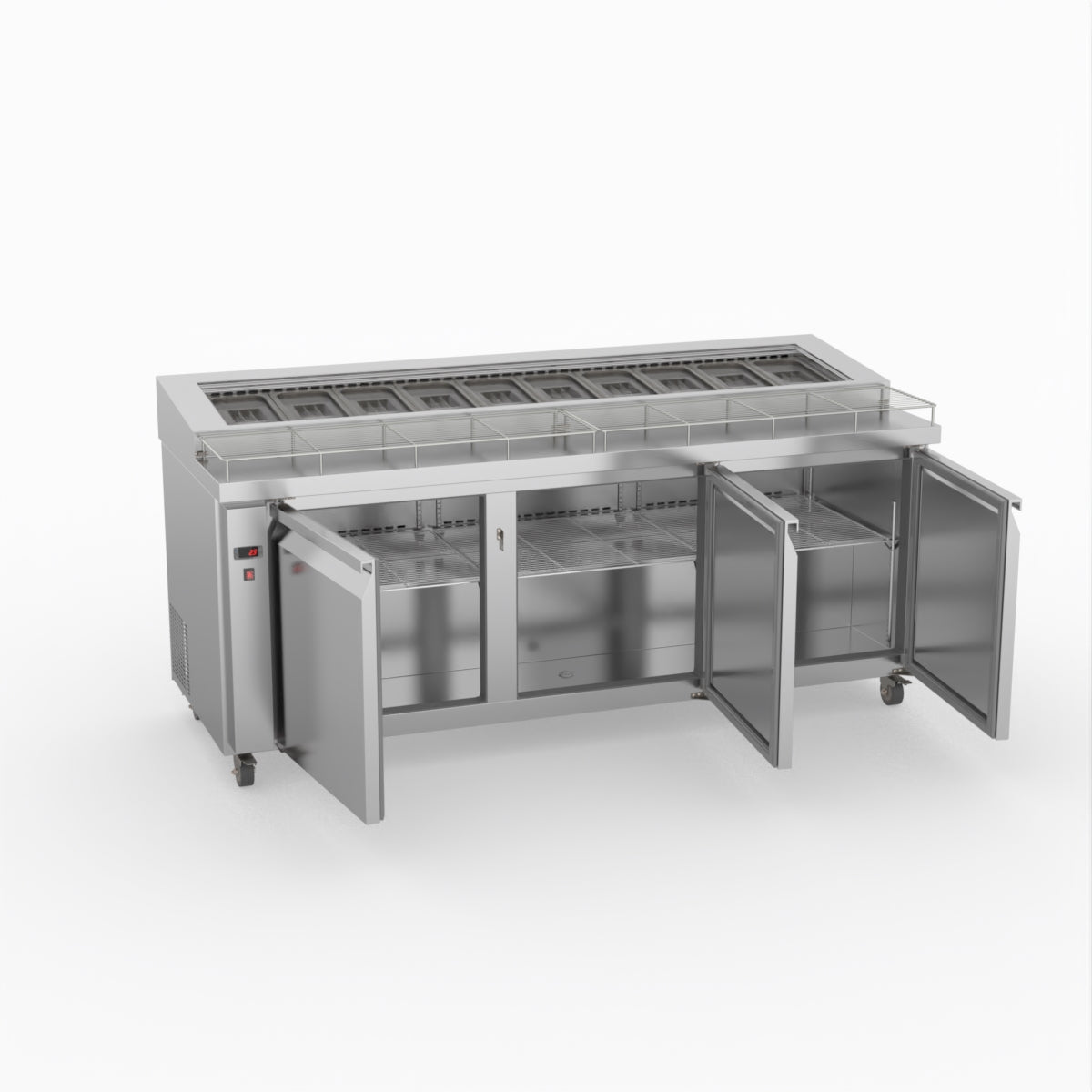 Thermaster Three Door Deluxe Pizza Prep Bench PWB200