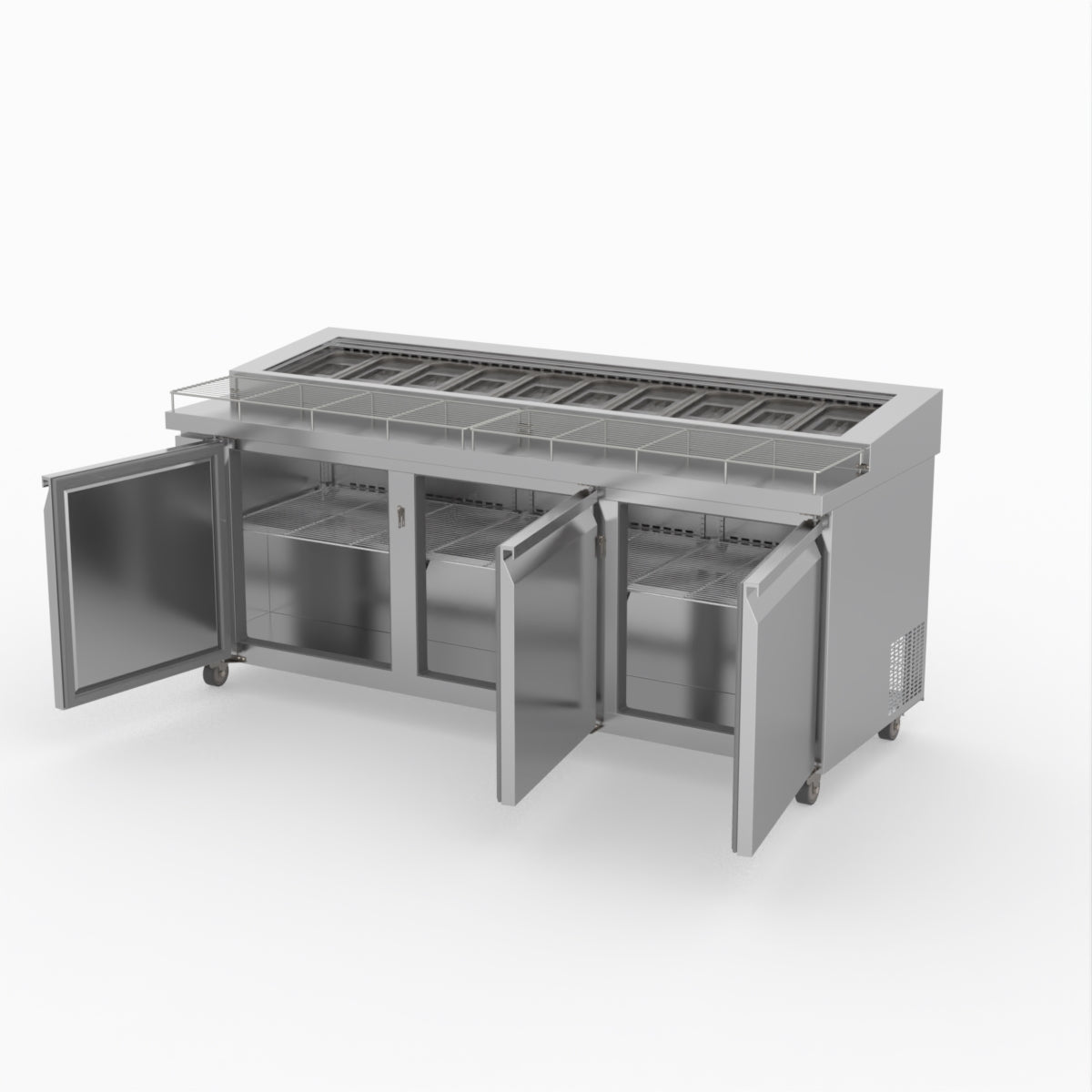 Thermaster Three Door Deluxe Pizza Prep Bench PWB200