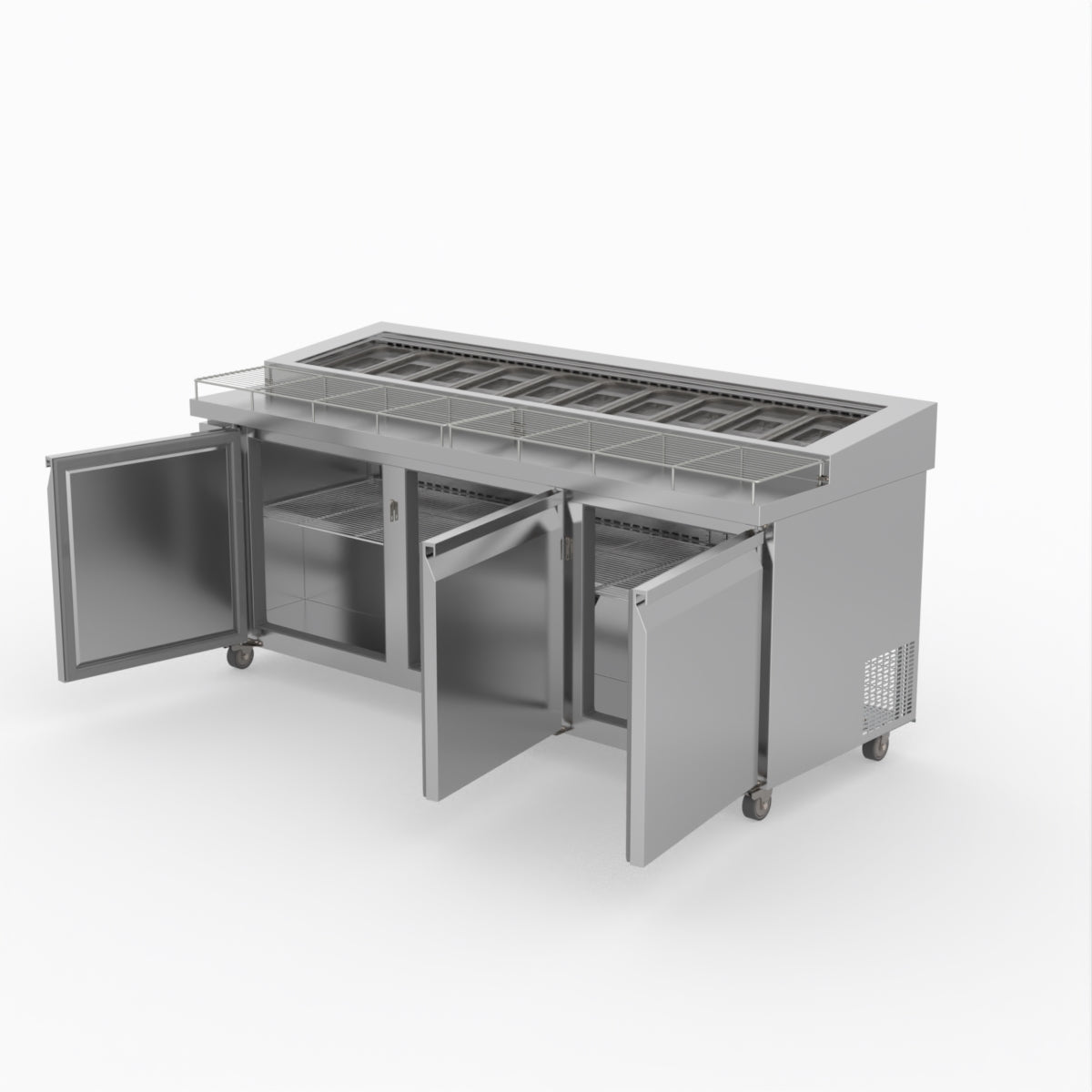 Thermaster Three Door Deluxe Pizza Prep Bench PWB200