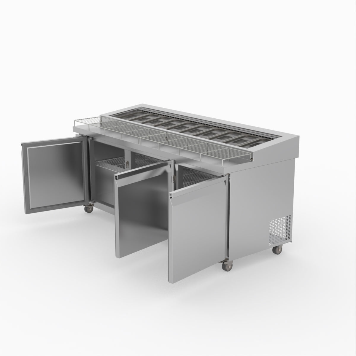 Thermaster Three Door Deluxe Pizza Prep Bench PWB200