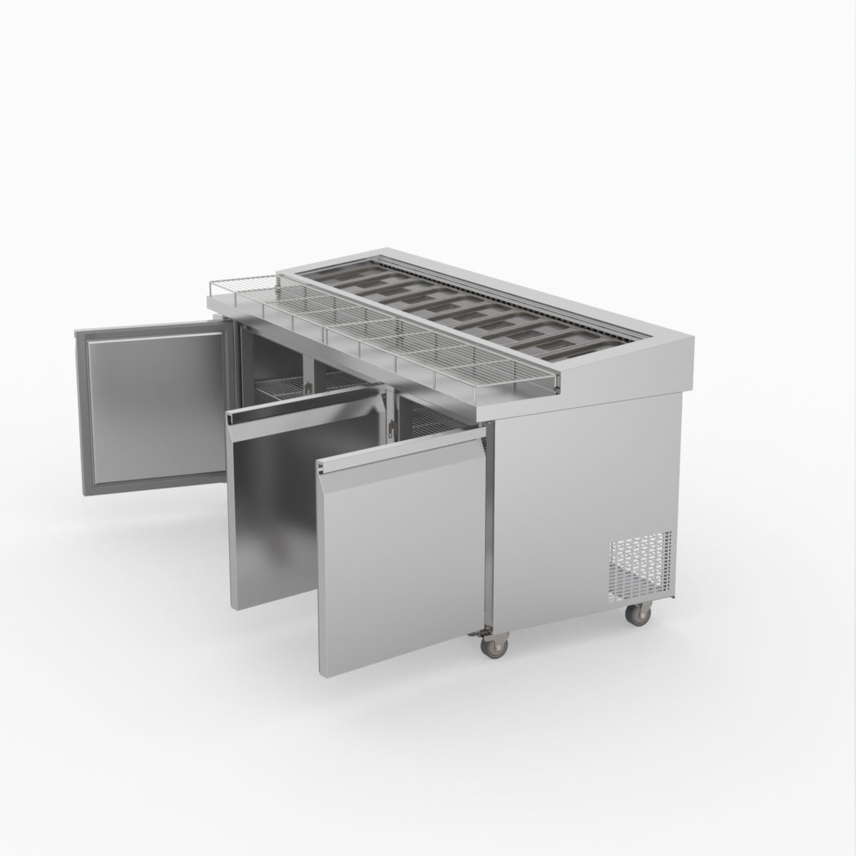 Thermaster Three Door Deluxe Pizza Prep Bench PWB200
