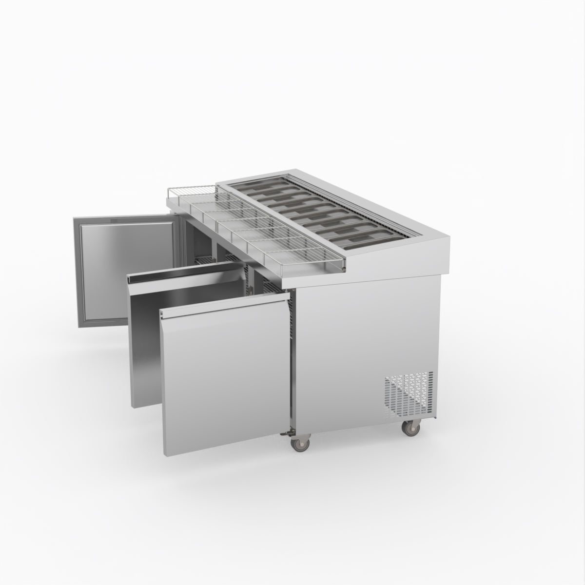 Thermaster Three Door Deluxe Pizza Prep Bench PWB200