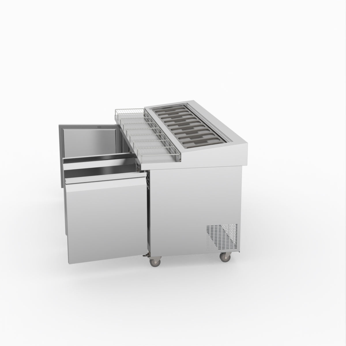 Thermaster Three Door Deluxe Pizza Prep Bench PWB200
