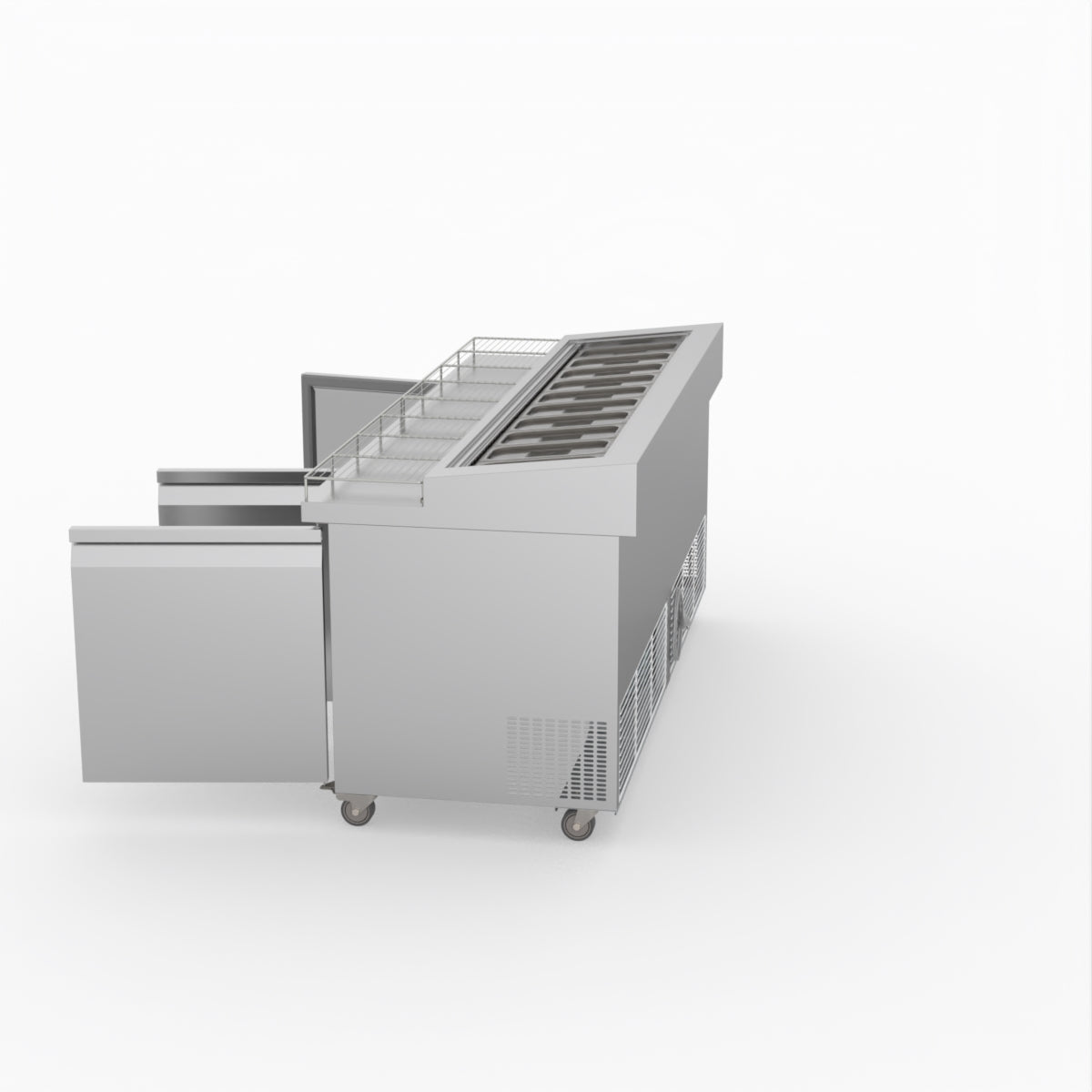 Thermaster Three Door Deluxe Pizza Prep Bench PWB200