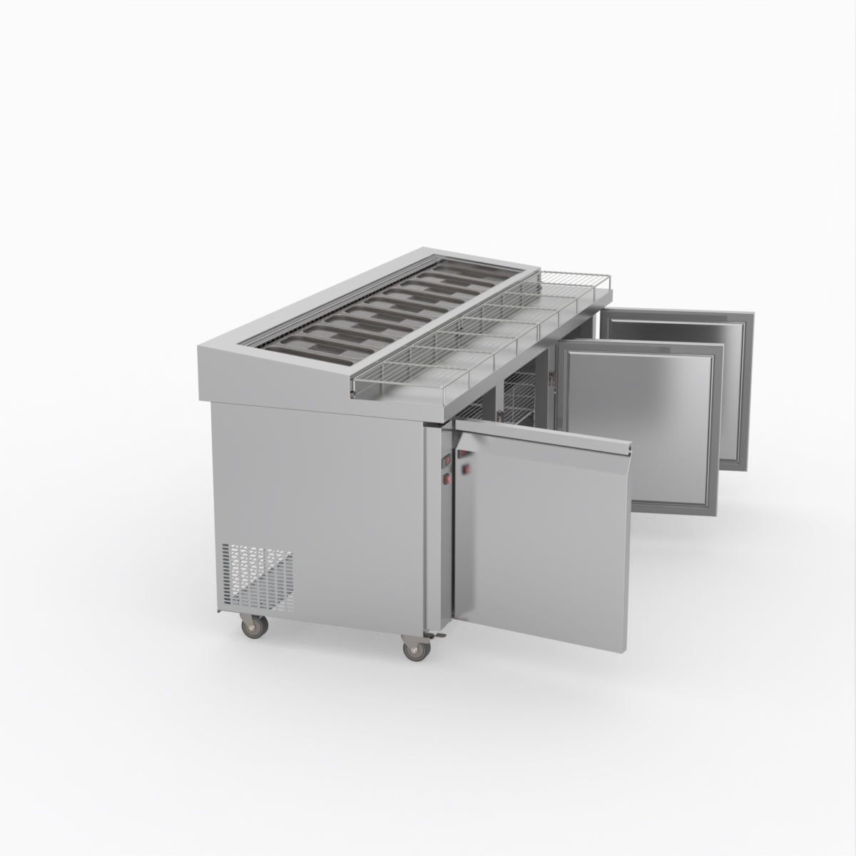 Thermaster Three Door Deluxe Pizza Prep Bench PWB200