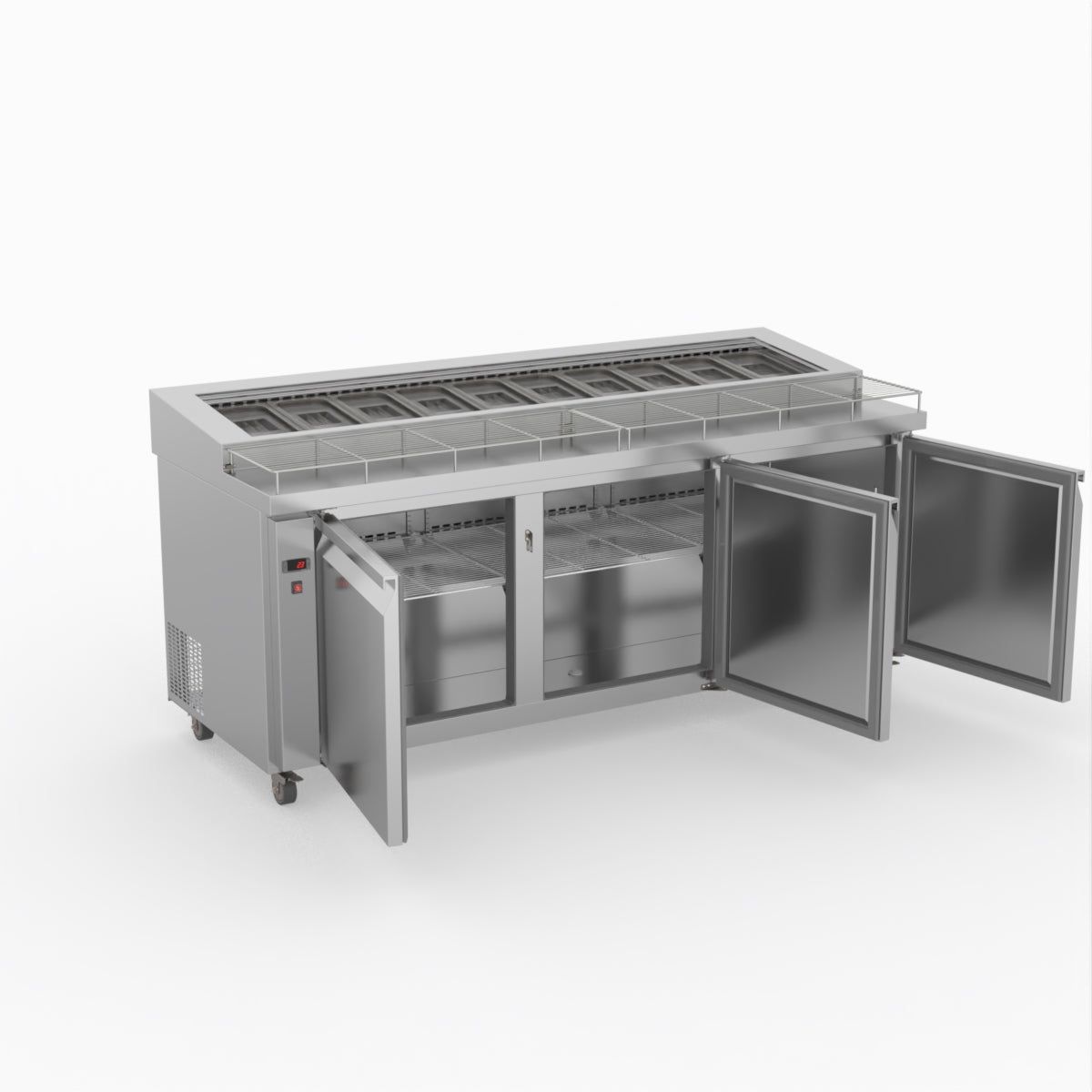 Thermaster Three Door Deluxe Pizza Prep Bench PWB200