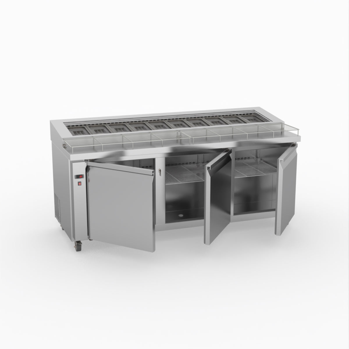 Thermaster Three Door Deluxe Pizza Prep Bench PWB200