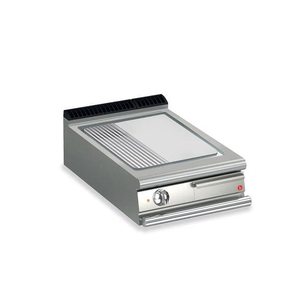 Baron 1 Burner Electric Fry Top With 2/3 Smooth And 1/3 Ribbed Mild Steel Plate Q70SFT/E620