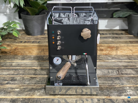 Quick Mill Pippa Tank Black - 1 Group Commercial Espresso Machine - Timber