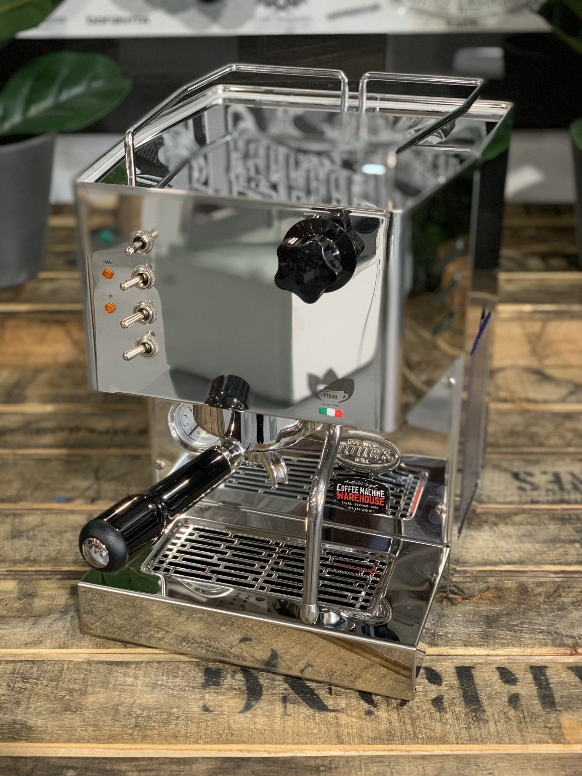 Quick Mill Pippa Tank - 1 Group Commercial Espresso Machine - Stainless