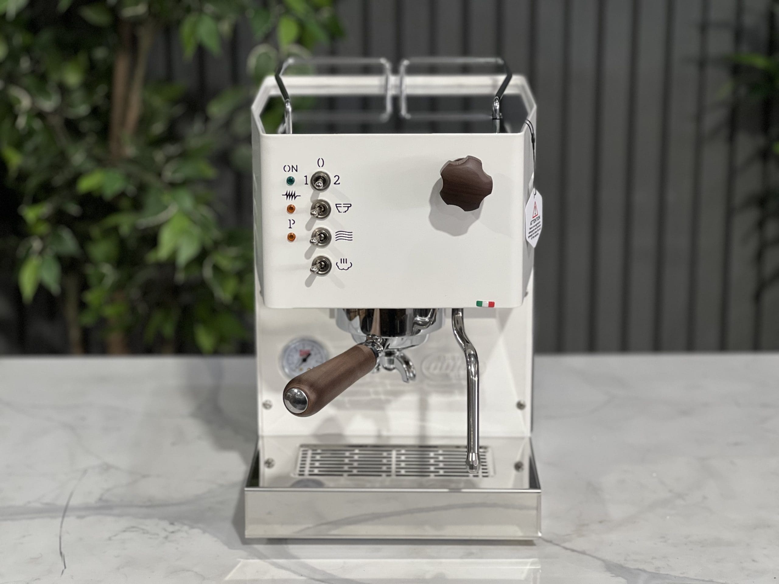 Quick Mill Pippa Tank White - 1 Group Commercial Espresso Machine - Timber