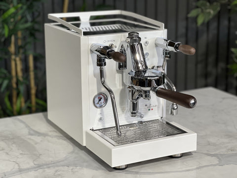 Quick Mill Rubino White - 1 Group Commercial Espresso Machine - Timber