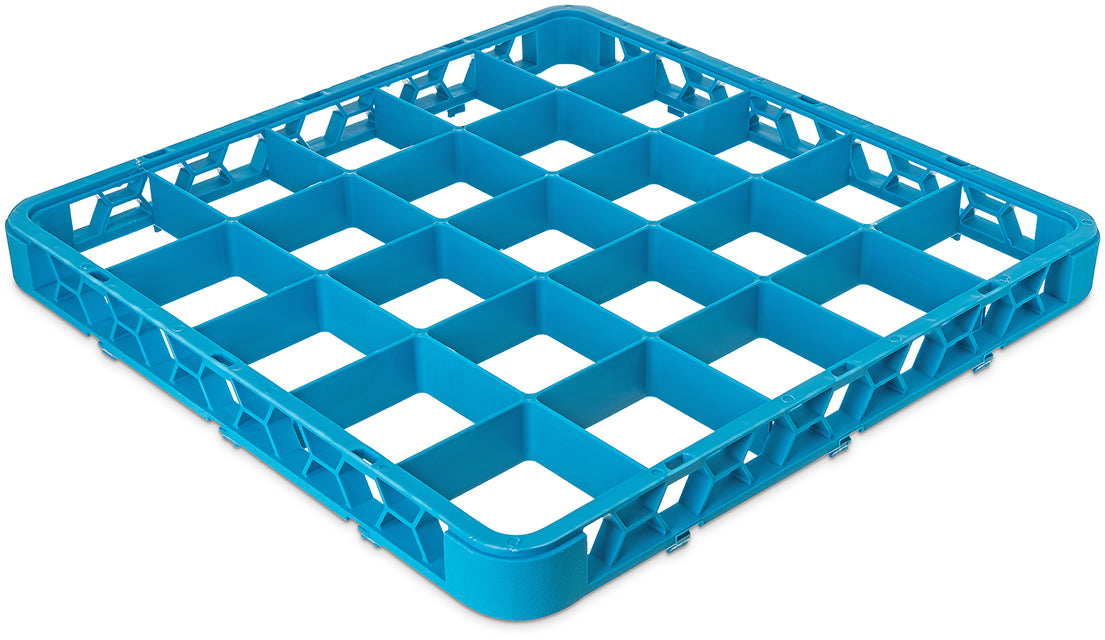 Carlisle OptiClean Blue 25-Compartment Divided Rack Extender 500mm x 50mm x 45mm Compartment 90mm x 90mm - RE2514