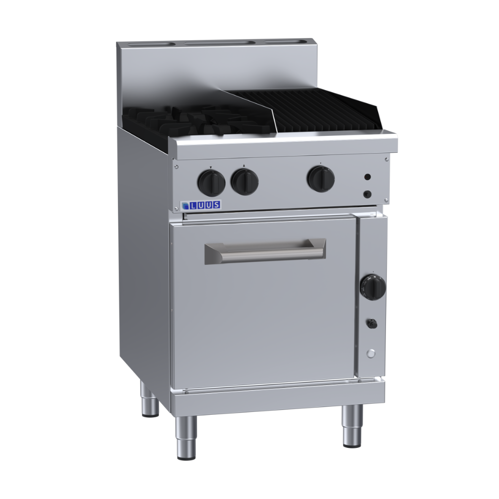 Luus RF-2B3C 600mm Gas 2 Burner 300mm Chargrill Range & Convection Oven RF-2B3C-NG