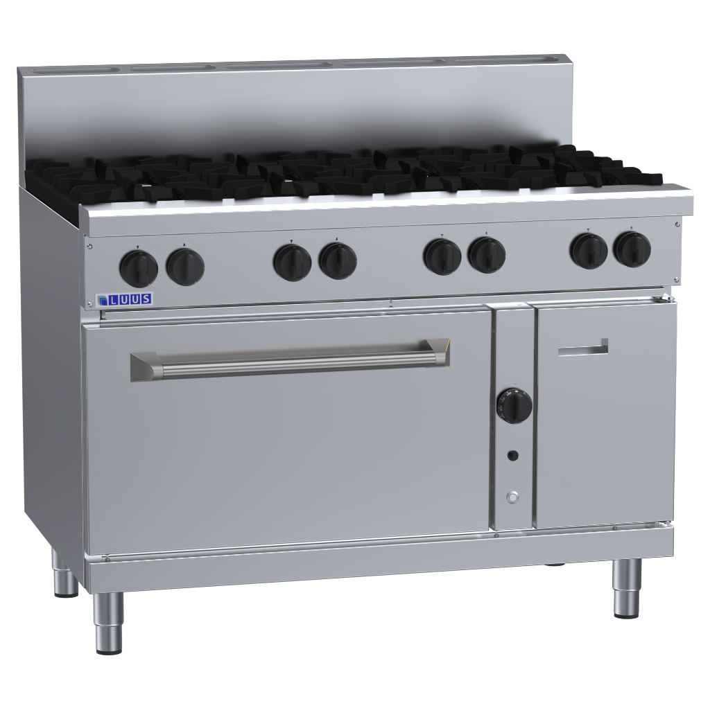 Luus RF-8B 1200mm Commercial 8 Burner Range with Convection Oven RF-8B-LPG