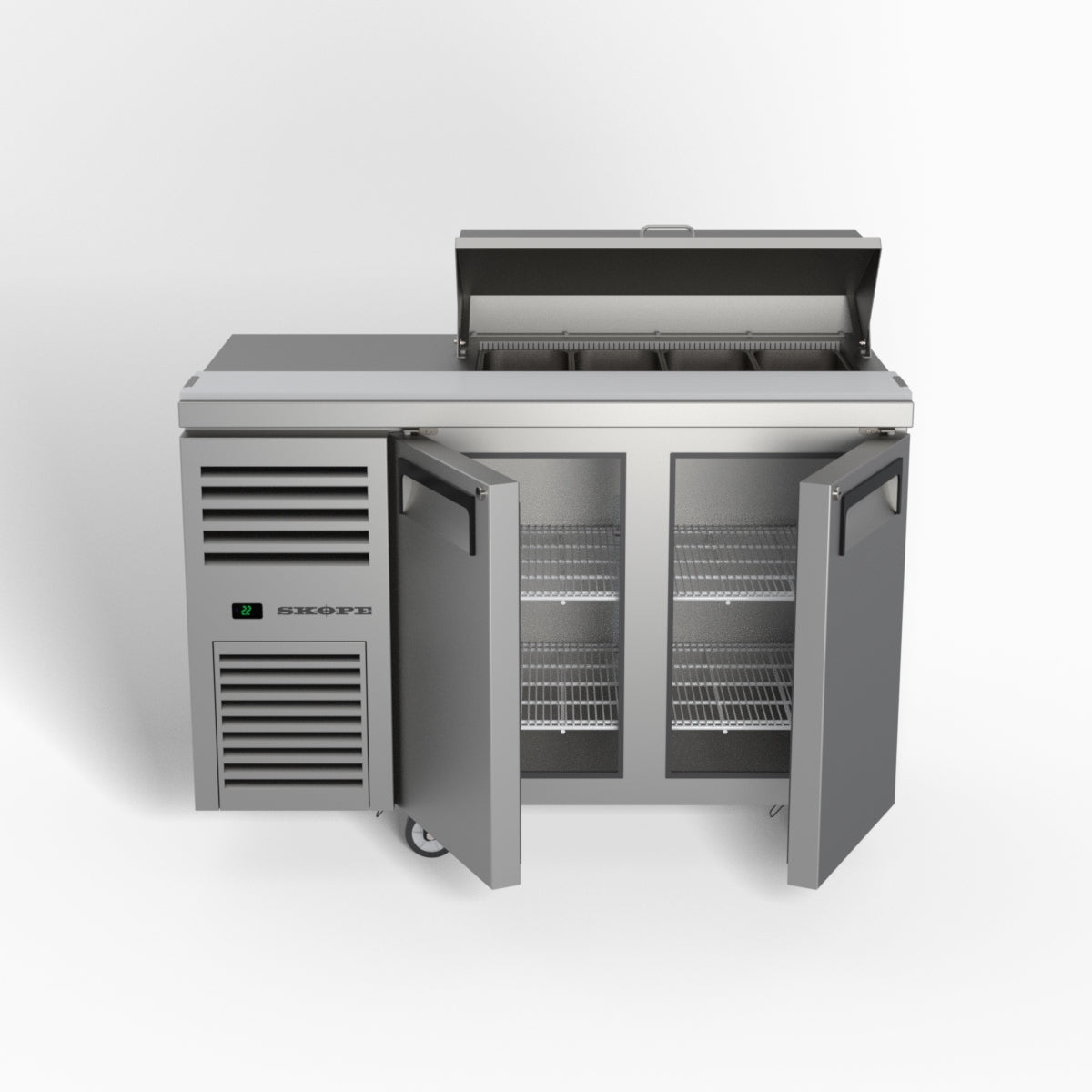 Skope ReFlex 2 Solid Door GN Compatible Salad Preparation Fridge 217L - RF7.PPS.2.SD