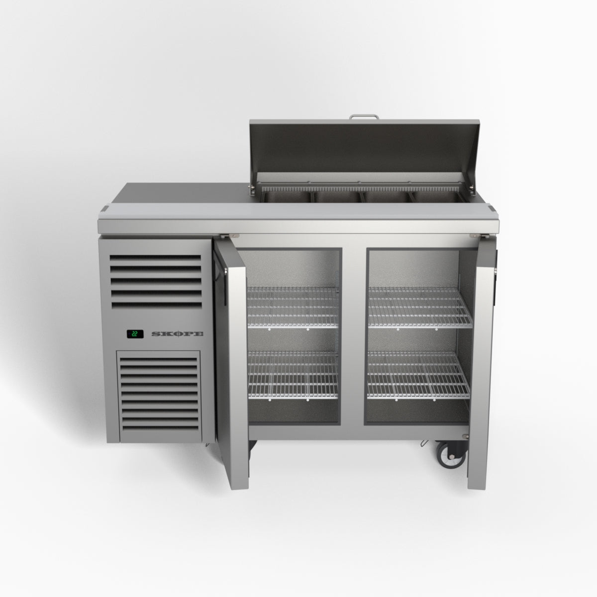 Skope ReFlex 2 Solid Door GN Compatible Salad Preparation Fridge 217L - RF7.PPS.2.SD