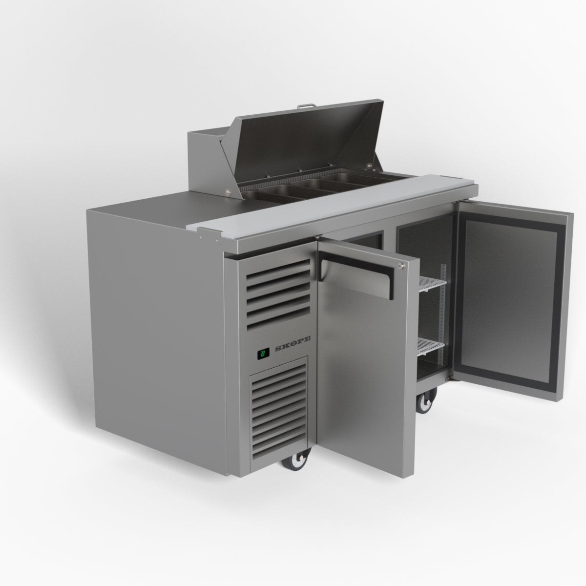 Skope ReFlex 2 Solid Door GN Compatible Salad Preparation Fridge 217L - RF7.PPS.2.SD