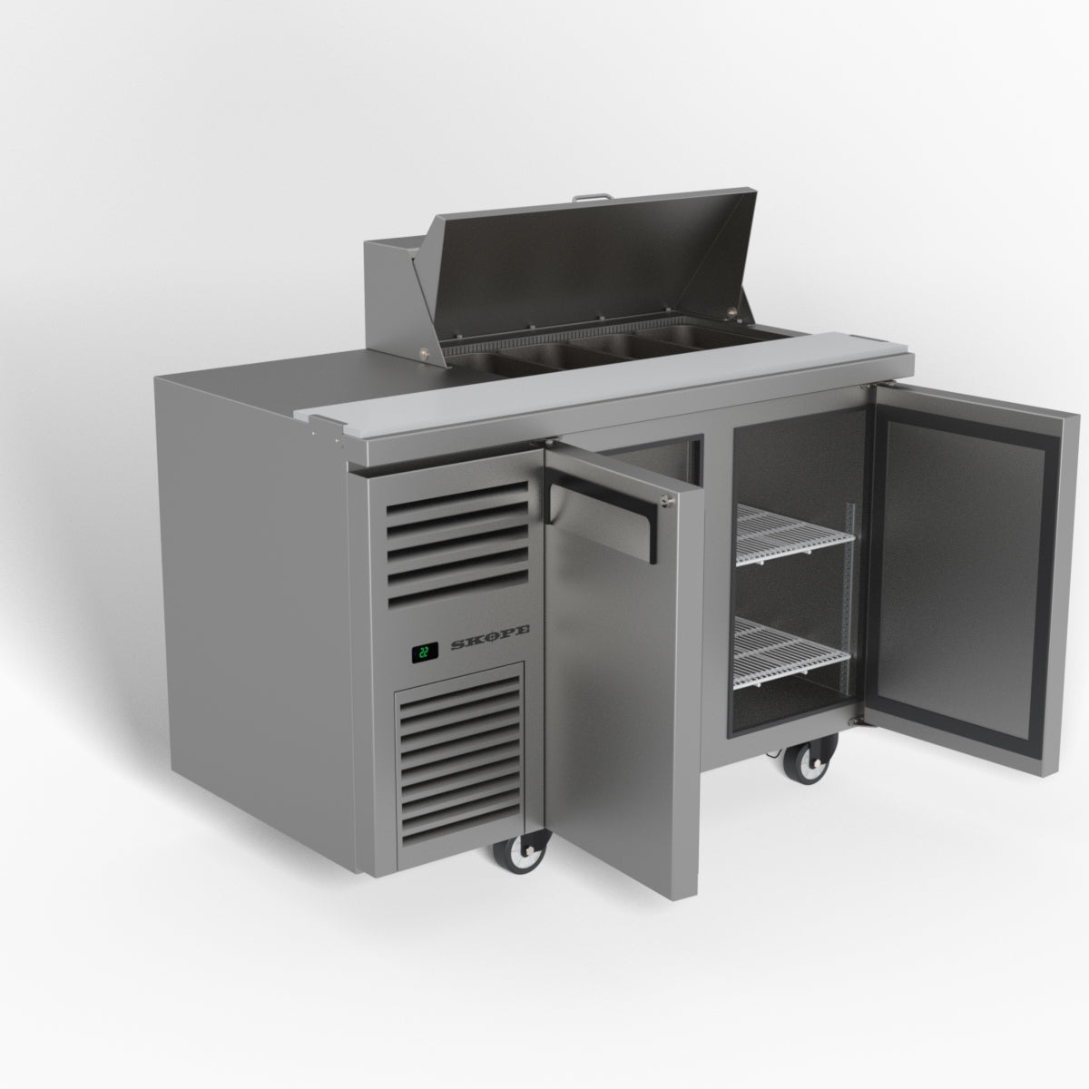 Skope ReFlex 2 Solid Door GN Compatible Salad Preparation Fridge 217L - RF7.PPS.2.SD