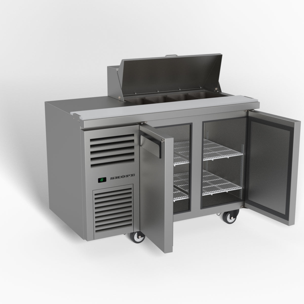 Skope ReFlex 2 Solid Door GN Compatible Salad Preparation Fridge 217L - RF7.PPS.2.SD