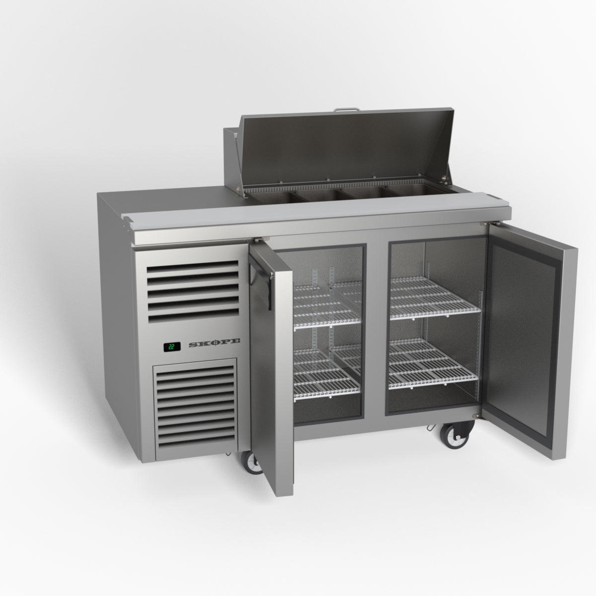 Skope ReFlex 2 Solid Door GN Compatible Salad Preparation Fridge 217L - RF7.PPS.2.SD