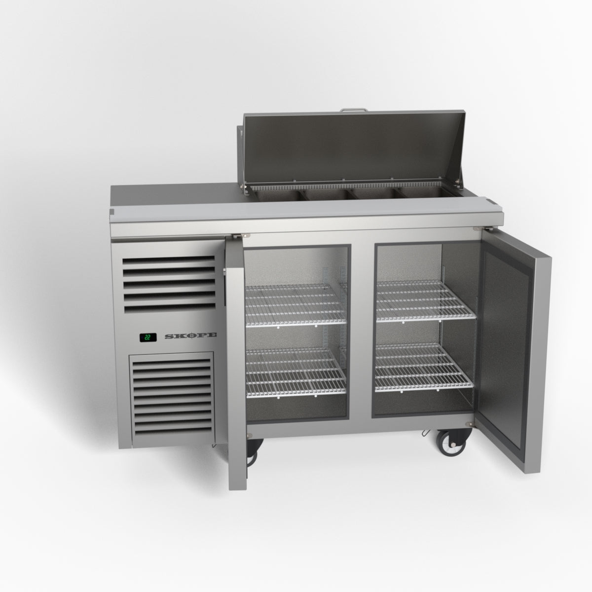 Skope ReFlex 2 Solid Door GN Compatible Salad Preparation Fridge 217L - RF7.PPS.2.SD