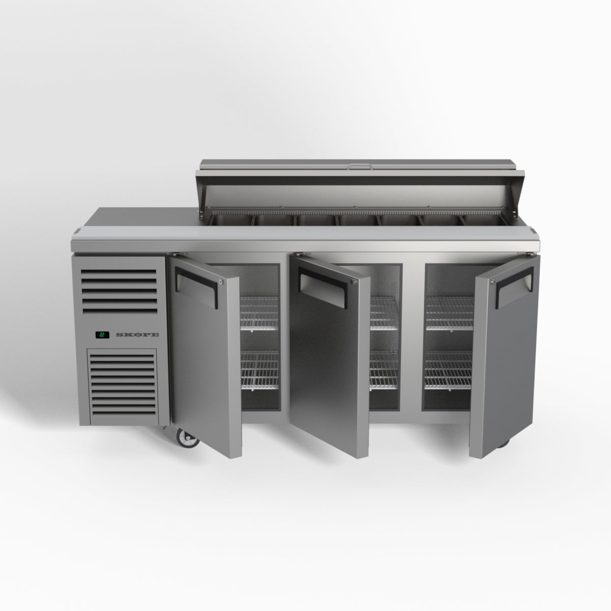 Skope ReFlex 3 Solid Door GN Compatible Salad Preparation Fridge 357L - RF7.PPS.3.SD