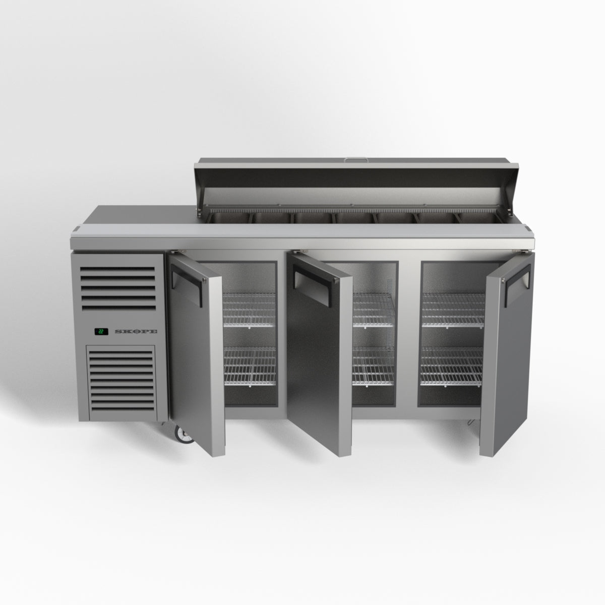 Skope ReFlex 3 Solid Door GN Compatible Salad Preparation Fridge 357L - RF7.PPS.3.SD