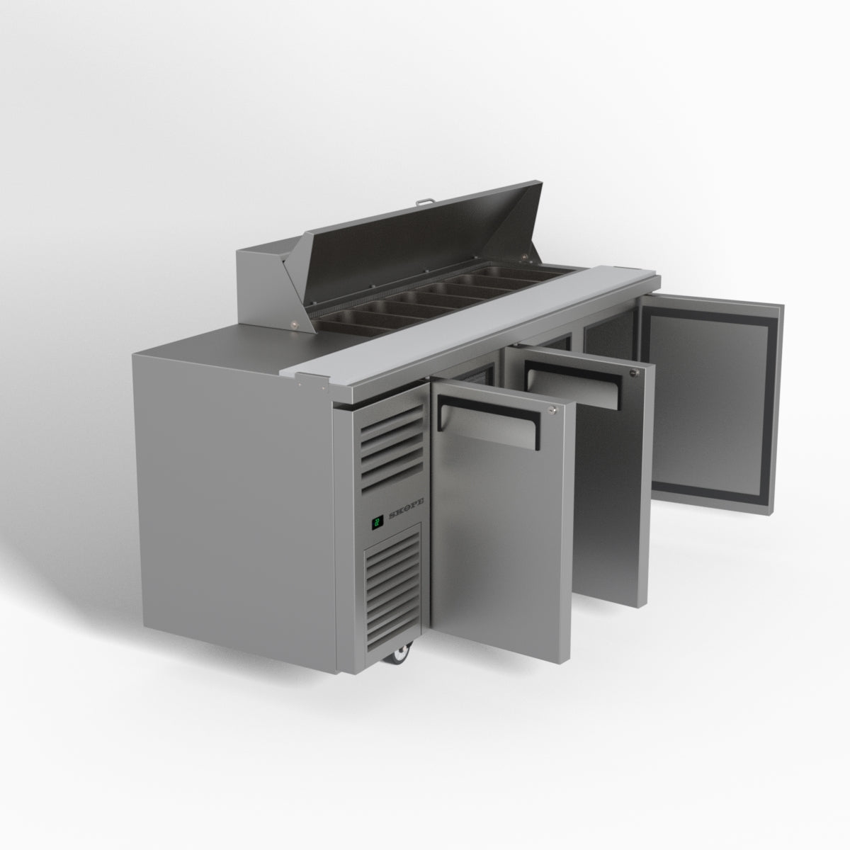 Skope ReFlex 3 Solid Door GN Compatible Salad Preparation Fridge 357L - RF7.PPS.3.SD
