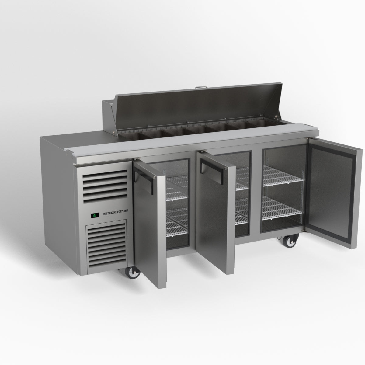 Skope ReFlex 3 Solid Door GN Compatible Salad Preparation Fridge 357L - RF7.PPS.3.SD