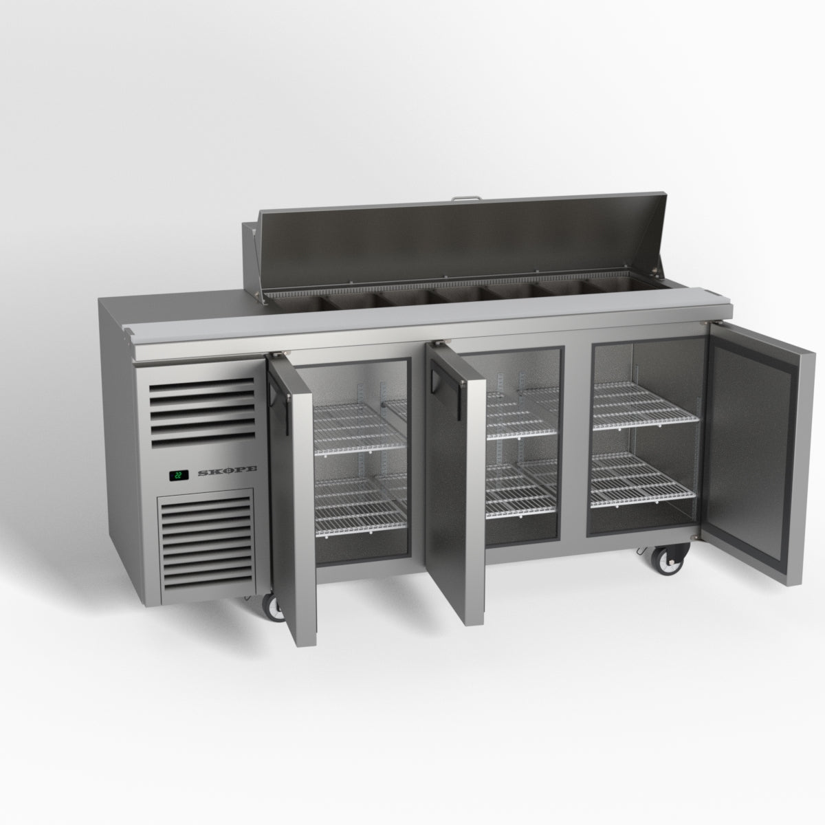Skope ReFlex 3 Solid Door GN Compatible Salad Preparation Fridge 357L - RF7.PPS.3.SD