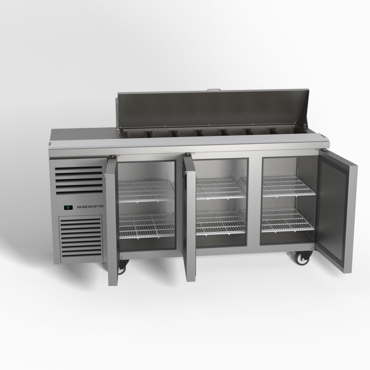 Skope ReFlex 3 Solid Door GN Compatible Salad Preparation Fridge 357L - RF7.PPS.3.SD