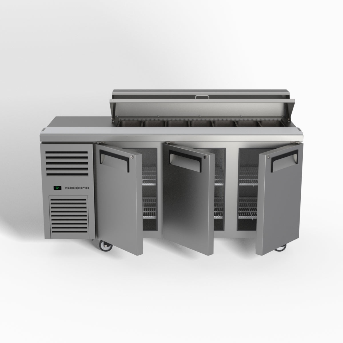 Skope ReFlex 3 Solid Door GN Compatible Salad Preparation Fridge 357L - RF7.PPS.3.SD