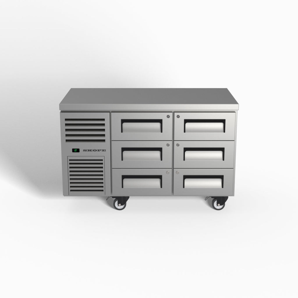 Skope ReFlex 6 Drawer Underbench GN 1/1 Fridge 248L - RF7.UBR.2.D6