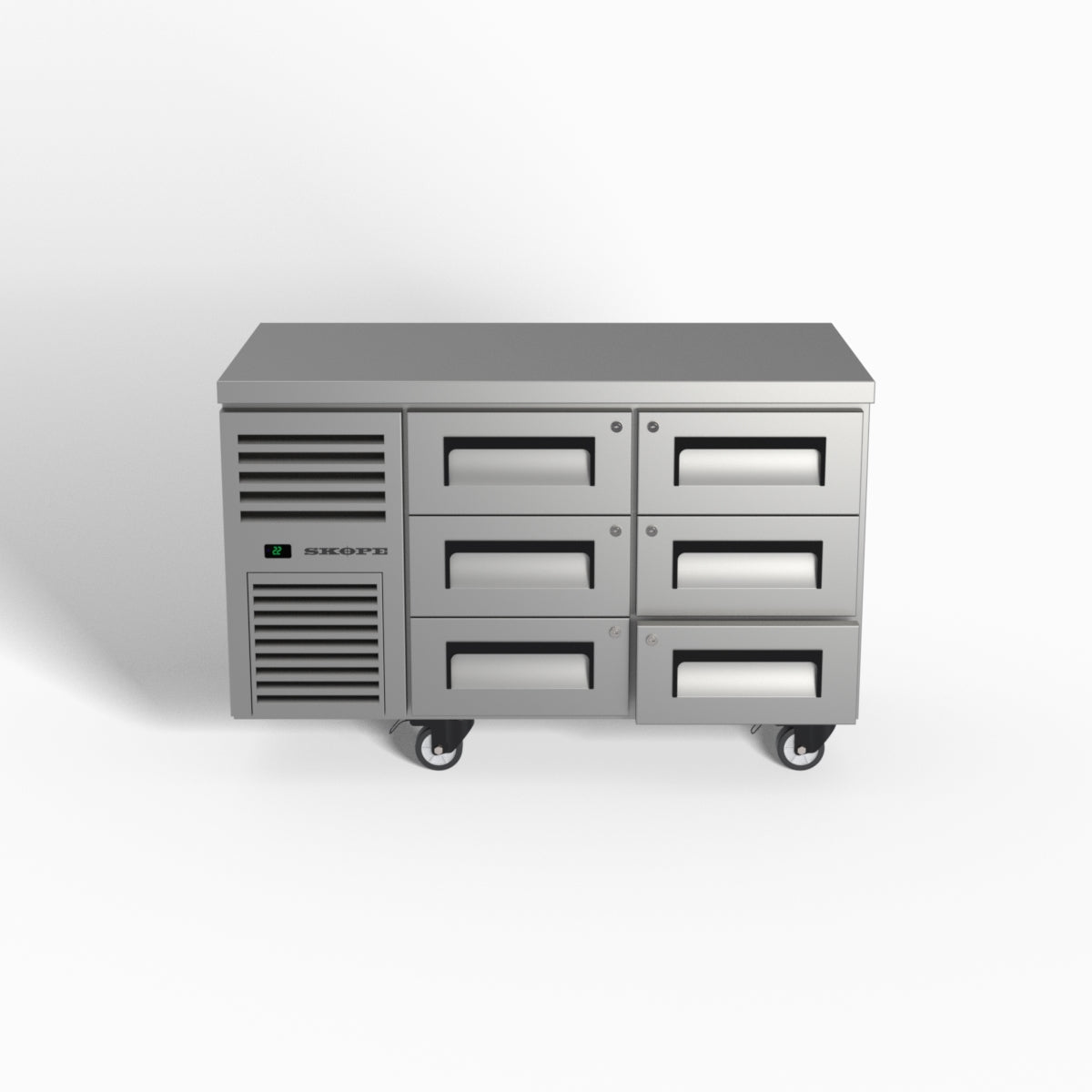 Skope ReFlex 6 Drawer Underbench GN 1/1 Fridge 248L - RF7.UBR.2.D6