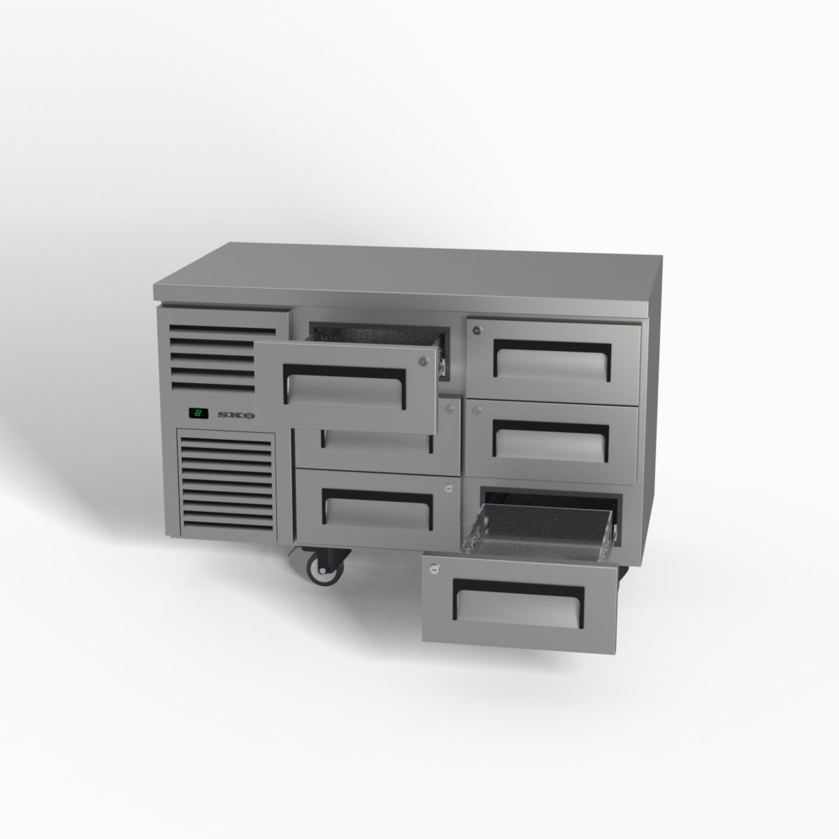 Skope ReFlex 6 Drawer Underbench GN 1/1 Fridge 248L - RF7.UBR.2.D6