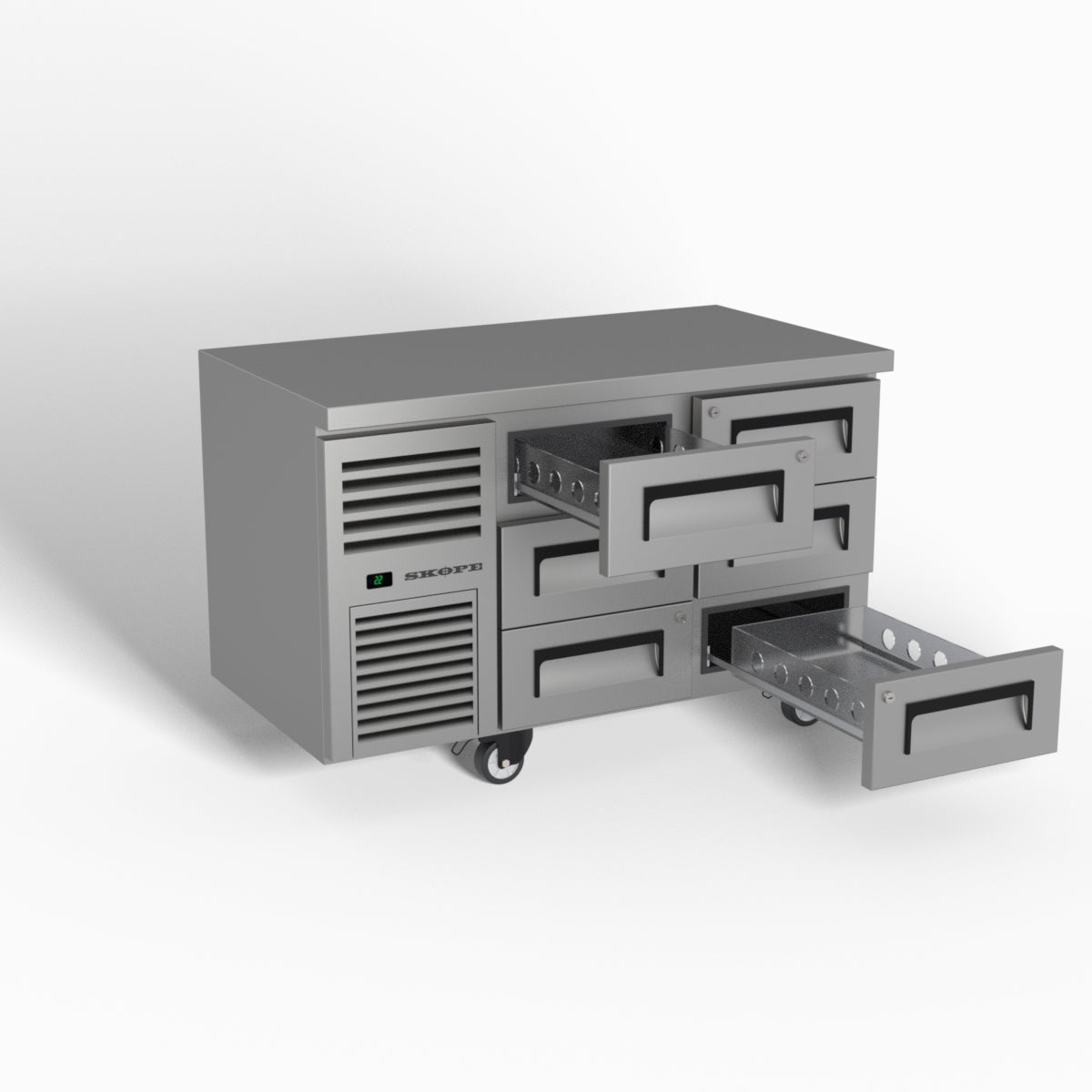 Skope ReFlex 6 Drawer Underbench GN 1/1 Fridge 248L - RF7.UBR.2.D6