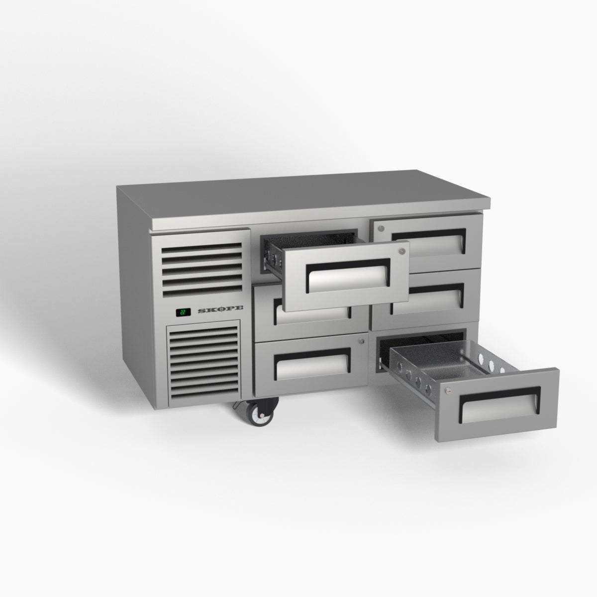 Skope ReFlex 6 Drawer Underbench GN 1/1 Fridge 248L - RF7.UBR.2.D6